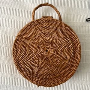 Posse wicker straw handbag
